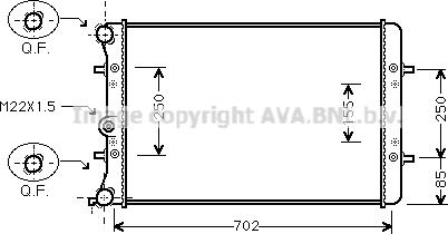 Ava Quality Cooling VN2217 - Radiatore, Raffreddamento motore autozon.pro