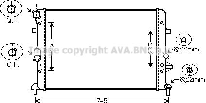 Ava Quality Cooling VN2289 - Radiatore, Raffreddamento motore autozon.pro