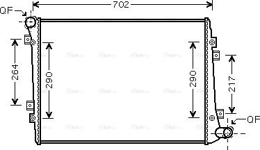 Ava Quality Cooling VN2224 - Radiatore, Raffreddamento motore autozon.pro