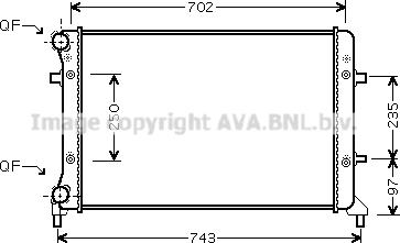 Ava Quality Cooling VN2223 - Radiatore, Raffreddamento motore autozon.pro