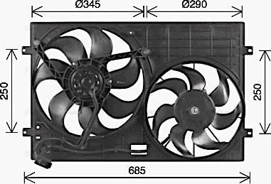 Ava Quality Cooling VN7543 - Ventola, Raffreddamento motore autozon.pro