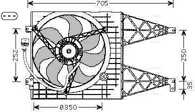 Ava Quality Cooling VN7513 - Ventola, Raffreddamento motore autozon.pro