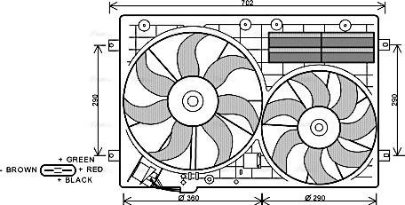 Ava Quality Cooling VN7529 - Ventola, Raffreddamento motore autozon.pro