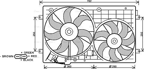 Ava Quality Cooling VN7528 - Ventola, Raffreddamento motore autozon.pro