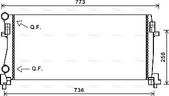 Ava Quality Cooling VNA2340 - Radiatore, Raffreddamento motore autozon.pro