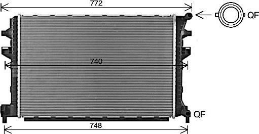 Ava Quality Cooling VNA2383 - Radiatore, Raffreddamento motore autozon.pro