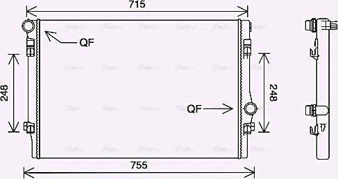 Ava Quality Cooling VNA2336 - Radiatore, Raffreddamento motore autozon.pro