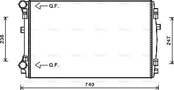 Ava Quality Cooling VNA2338 - Radiatore, Raffreddamento motore autozon.pro