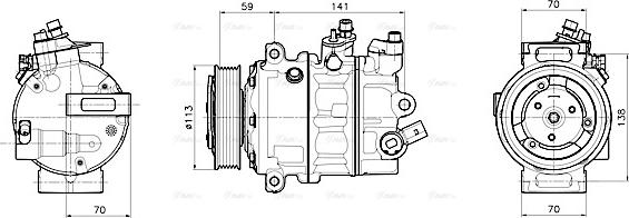 Ava Quality Cooling VNAK446 - Compressore, Climatizzatore autozon.pro