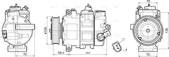 Ava Quality Cooling VNAK447 - Compressore, Climatizzatore autozon.pro