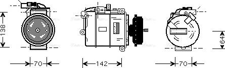 Ava Quality Cooling VNAK087 - Compressore, Climatizzatore autozon.pro