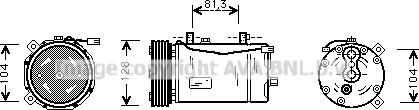 Ava Quality Cooling VNK164 - Compressore, Climatizzatore autozon.pro