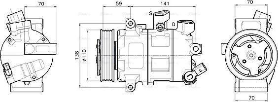 Ava Quality Cooling VNAK341 - Compressore, Climatizzatore autozon.pro