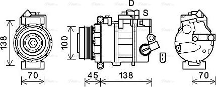 Ava Quality Cooling VNAK384 - Compressore, Climatizzatore autozon.pro