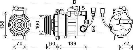 Ava Quality Cooling VNAK382 - Compressore, Climatizzatore autozon.pro