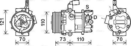 Ava Quality Cooling VNAK375 - Compressore, Climatizzatore autozon.pro