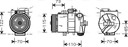 Ava Quality Cooling VNAK240 - Compressore, Climatizzatore autozon.pro