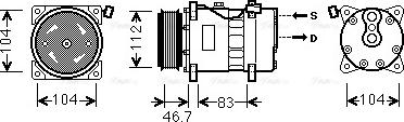 Ava Quality Cooling VNAK288 - Compressore, Climatizzatore autozon.pro