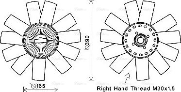 Ava Quality Cooling VNF365 - Ventola, Raffreddamento motore autozon.pro