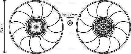 Ava Quality Cooling VNF332 - Ventola, Raffreddamento motore autozon.pro