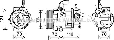 Ava Quality Cooling VNK375 - Compressore, Climatizzatore autozon.pro