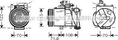 Ava Quality Cooling VNK257 - Compressore, Climatizzatore autozon.pro