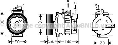 Ava Quality Cooling VNK265 - Compressore, Climatizzatore autozon.pro