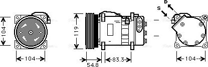 Ava Quality Cooling VNK281 - Compressore, Climatizzatore autozon.pro