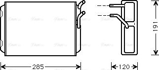 Ava Quality Cooling VO 6096 - Scambiatore calore, Riscaldamento abitacolo autozon.pro