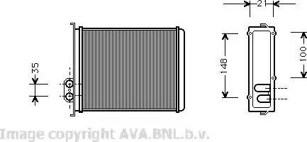 Ava Quality Cooling VO 6085 - Scambiatore calore, Riscaldamento abitacolo autozon.pro