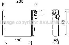 Ava Quality Cooling VO6163 - Scambiatore calore, Riscaldamento abitacolo autozon.pro