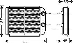 Ava Quality Cooling VO 6132 - Scambiatore calore, Riscaldamento abitacolo autozon.pro