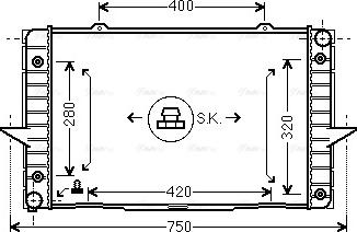 Ava Quality Cooling VO 2093 - Radiatore, Raffreddamento motore autozon.pro