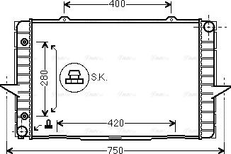 Ava Quality Cooling VO 2064 - Radiatore, Raffreddamento motore autozon.pro