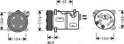 Ava Quality Cooling VOAK095 - Compressore, Climatizzatore autozon.pro