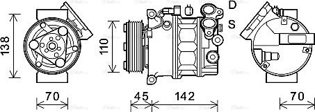 Ava Quality Cooling VOK192 - Compressore, Climatizzatore autozon.pro