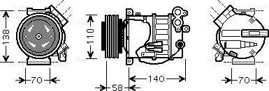 Ava Quality Cooling VOAK144 - Compressore, Climatizzatore autozon.pro