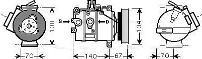 Ava Quality Cooling VOAK142 - Compressore, Climatizzatore autozon.pro