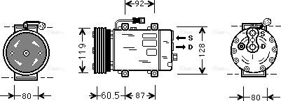 Ava Quality Cooling VO K101 - Compressore, Climatizzatore autozon.pro