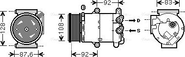 Ava Quality Cooling VOAK184 - Compressore, Climatizzatore autozon.pro