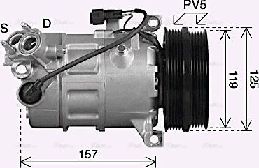 Ava Quality Cooling VOAK303 - Compressore, Climatizzatore autozon.pro