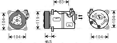 Ava Quality Cooling VO K059 - Compressore, Climatizzatore autozon.pro