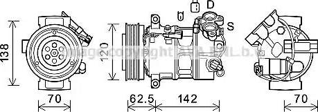 Ava Quality Cooling VOK191 - Compressore, Climatizzatore autozon.pro