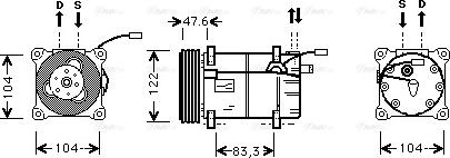 Ava Quality Cooling VO K109 - Compressore, Climatizzatore autozon.pro