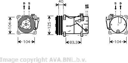 Ava Quality Cooling VO K119 - Compressore, Climatizzatore autozon.pro