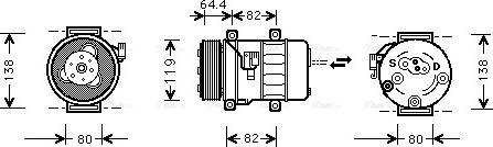 Ava Quality Cooling VO K113 - Compressore, Climatizzatore autozon.pro