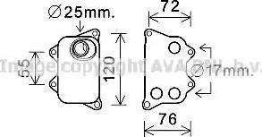 Ava Quality Cooling VW3390 - Radiatore olio, Olio motore autozon.pro