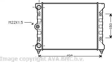 Ava Quality Cooling VW 2028 - Radiatore, Raffreddamento motore autozon.pro