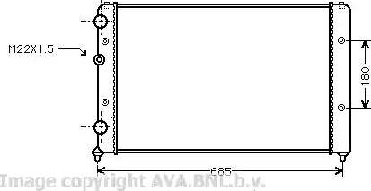 Ava Quality Cooling VW 2115 - Radiatore, Raffreddamento motore autozon.pro