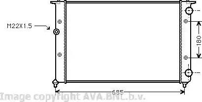 Ava Quality Cooling VW 2116 - Radiatore, Raffreddamento motore autozon.pro